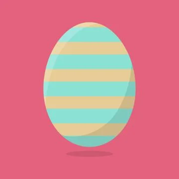 Easter Egg isolated on pink background. Vector illustration. 스톡 일러스트