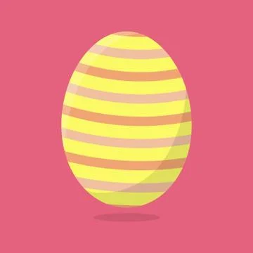 Easter Egg isolated on pink background. Vector illustration. Stock Illustration