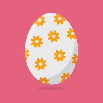 Easter Egg isolated on pink background. Vector illustration. Stock Illustration