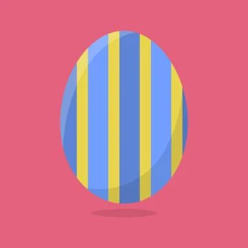 Easter Egg isolated on pink background. Vector illustration. Stock Illustration