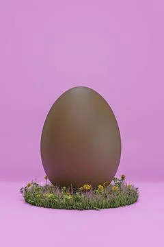 Easter egg isolated on pink background Stock Illustration