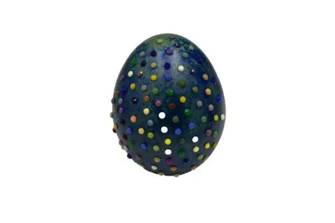 Easter egg isolated on a white background. Clipping path included Stock Photos