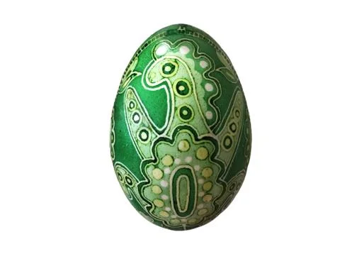 Easter egg isolated on a white background. Clipping path included, solitary i Stock Photos