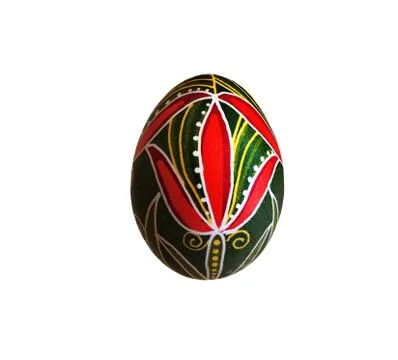 Easter egg isolated on a white background. Clipping path included, solitary i Foto stock