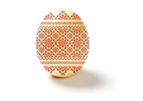 Easter egg isolated on white background 2 Stock Photos
