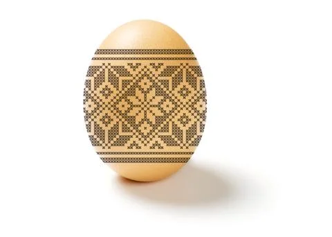 Easter egg isolated on white background Stock Photos