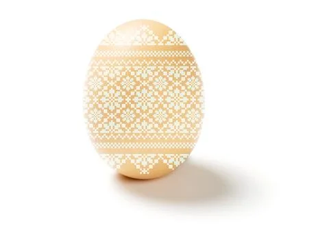 Easter egg isolated on white background Stock Photos