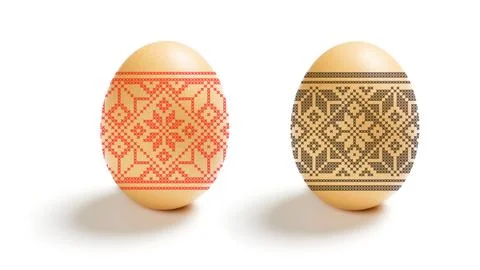 Easter egg isolated on white background Stock Photos