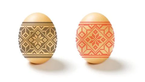 Easter egg isolated on white background Stock Photos