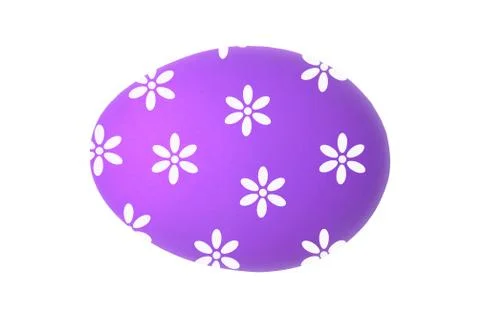 Easter egg isolated on white Stock Photos