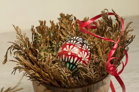 Easter egg in Jericho rose Stock Photos