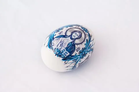 Easter egg with Jesus Christ image Stock Photos