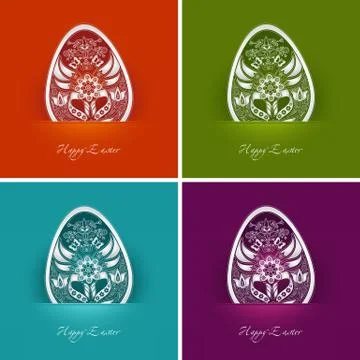 Easter egg labels Stock Illustration