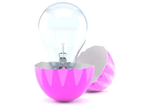 Easter egg with Light bulb 스톡 일러스트