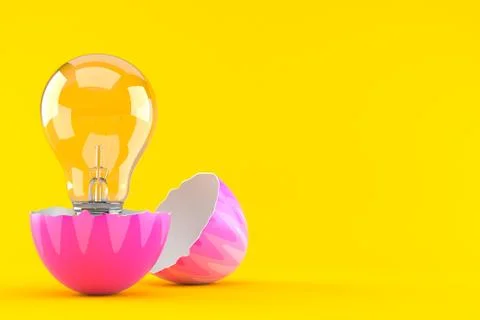 Easter egg with Light bulb Stock Illustration