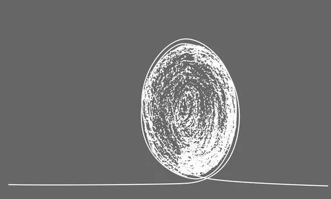 Easter egg with line and hand draw grunge texture.Vector stock illustration Illustrazione stock