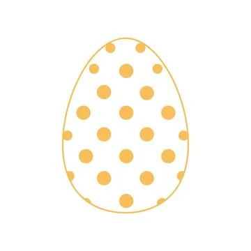 Easter egg line art illustration Stock Illustration
