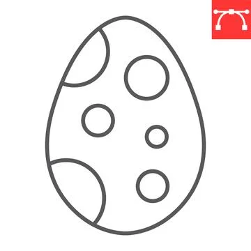Easter egg line icon Illustrazione stock