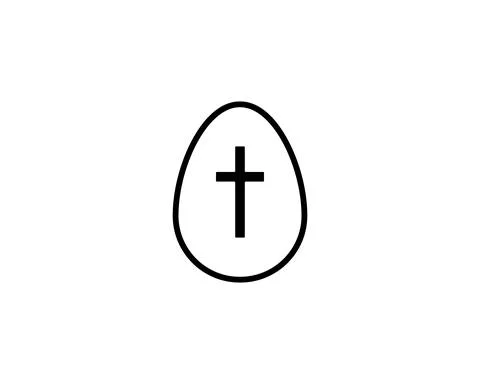 Easter egg line icon. linear style sign for mobile concept and web design. Ea Stock Illustration
