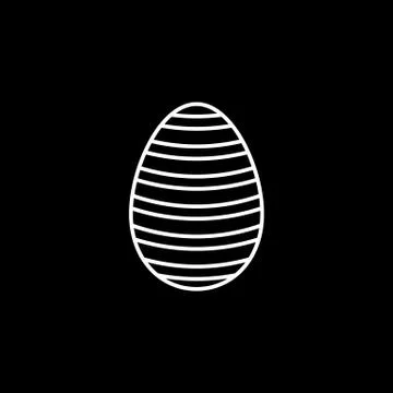 Easter egg line icon, religion holiday elements Stockillustratie