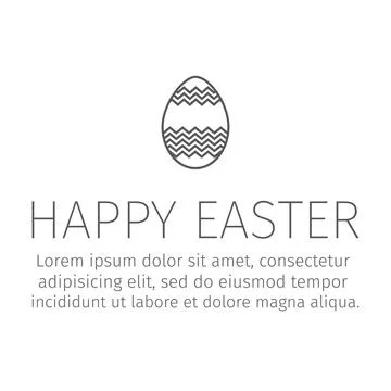 Easter egg line icon vector Stock Illustration