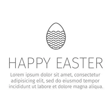 Easter egg line icon vector Stock Illustration
