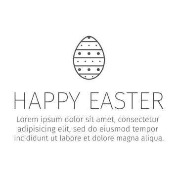 Easter egg line icon vector Stock Illustration