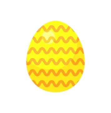 Easter egg linear icon. Thin line illustration. Easter egg with waves pattern Stock Illustration