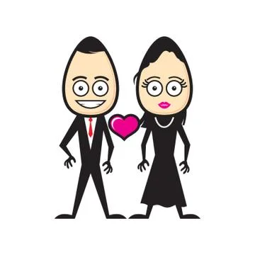 Easter Egg In Love Stock Illustration