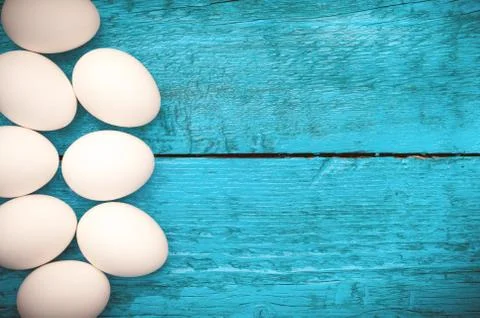 Easter Egg lying in a basket Stock Photos