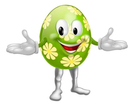 Easter egg man Stock Illustration