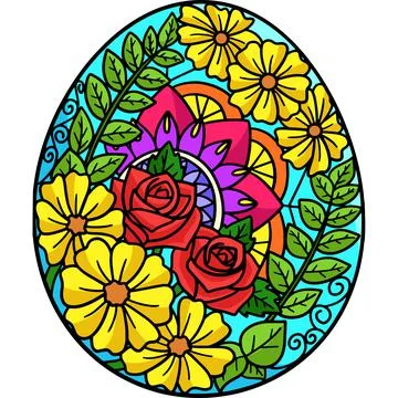 Easter Egg Mandala Cartoon Colored Clipart Ilustración de archivo