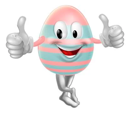 Easter egg mascot drawing Illustrazione stock