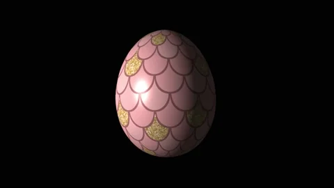 Easter egg with mermaid scales animation Stock Footage 150127042