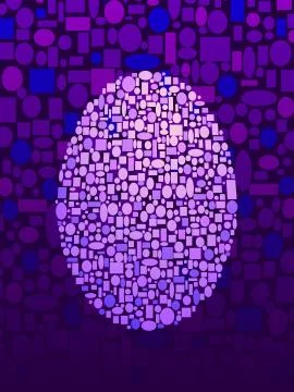 Easter egg mosaic Stock Illustration