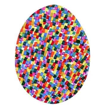 Easter egg with multi-colored spots. Stock Illustration