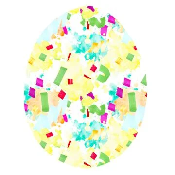 Easter egg with multi-colored spots. Stock Illustration
