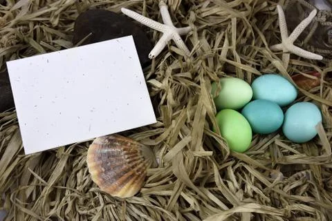 Easter Egg Note Card Stock Photos