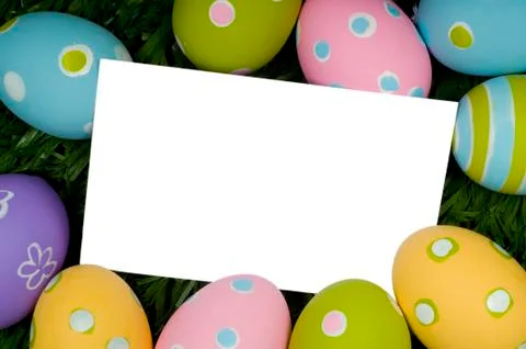 Easter egg notecard Stock Photos