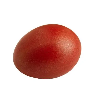 Easter Egg, one red colored chicken egg Stock Photos