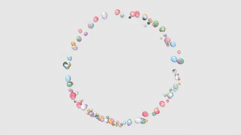 Easter Egg Orbit Festive Holiday Motion Loop Stock Footage 330222266