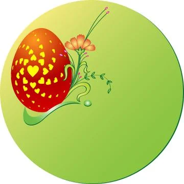 Easter egg ornamental Stock Illustration