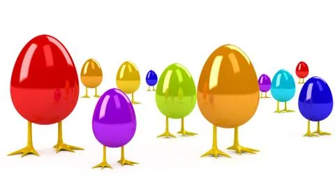 Easter egg over white background Stock Illustration