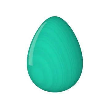 Easter egg. Painted. 3D object. Render. Easter Holiday. Stock Illustration