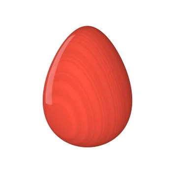 Easter egg. Painted. 3D object. Render. Easter Holiday. Stock Illustration