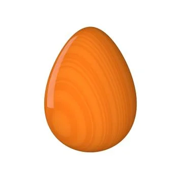 Easter egg. Painted. 3D object. Render. Easter Holiday. Stock Illustration