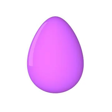 Easter egg. Painted. 3D object. Render. Easter Holiday. Stock Illustration