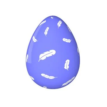 Easter egg. Painted. 3D object. Render. Easter Holiday. Stock Illustration