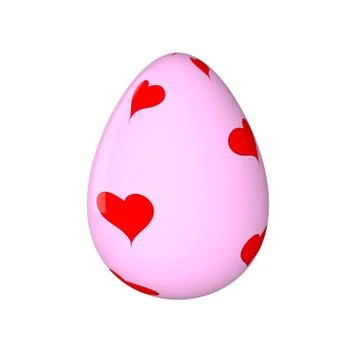 Easter egg. Painted. 3D object. Render. Easter Holiday. Stock Illustration