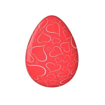 Easter egg. Painted. 3D object. Render. Easter Holiday. イラスト素材